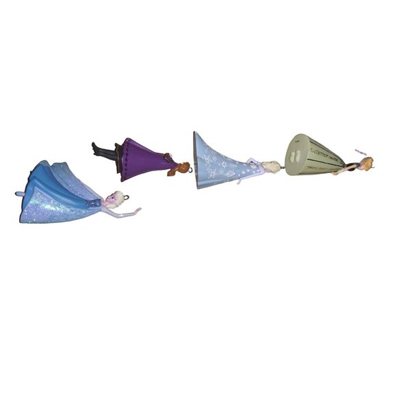 Disney Anna and Elsa Ornaments Lot of 4 Frozen Christmas Hanging Ornaments - Picture 7 of 10